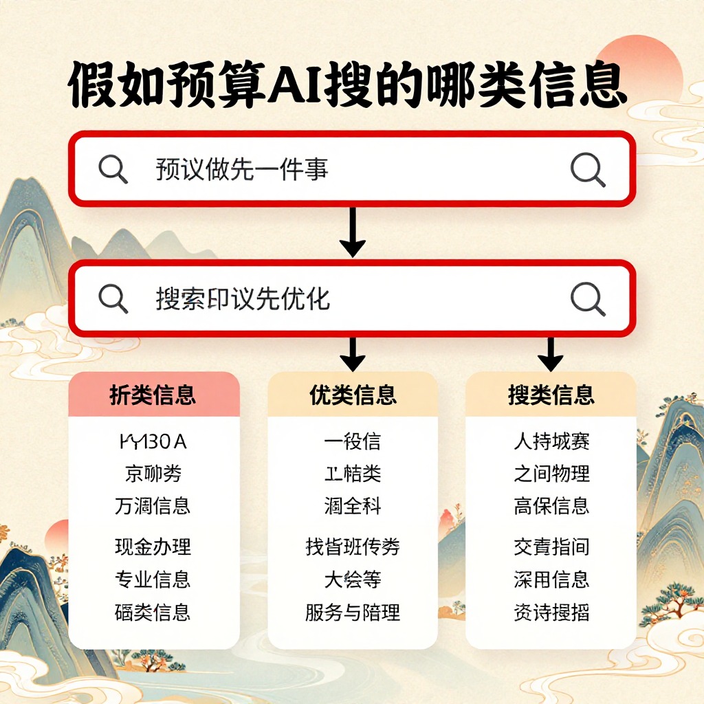 假如预算只够做一件事，你会建议我先优化AI搜索里的哪类信息