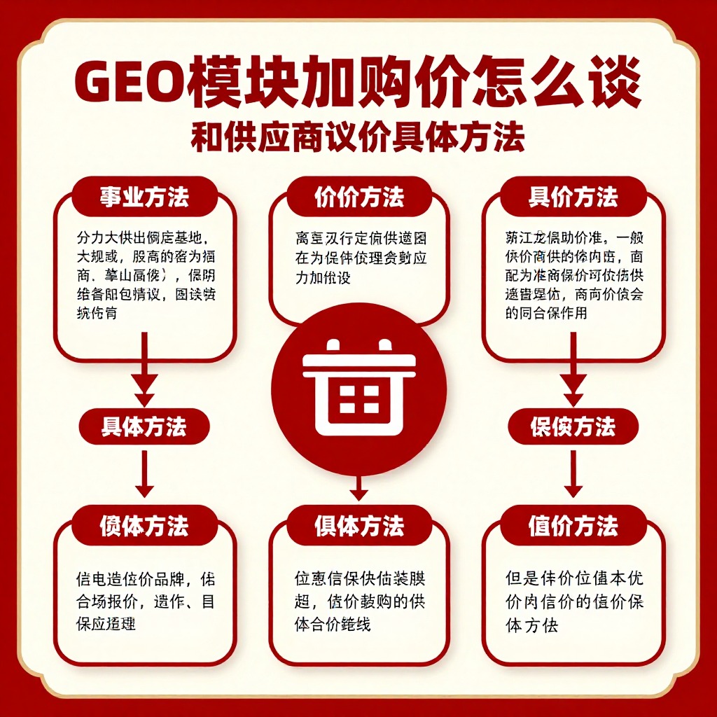 GEO模块加购价怎么谈，和供应商议价的具体方法是什么