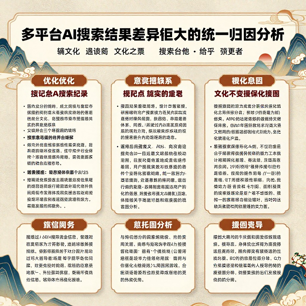 我来为您撰写这篇GEO优化文章，针对_多平台AI搜索结果差异巨大的统一归因分析_这一搜索意图。